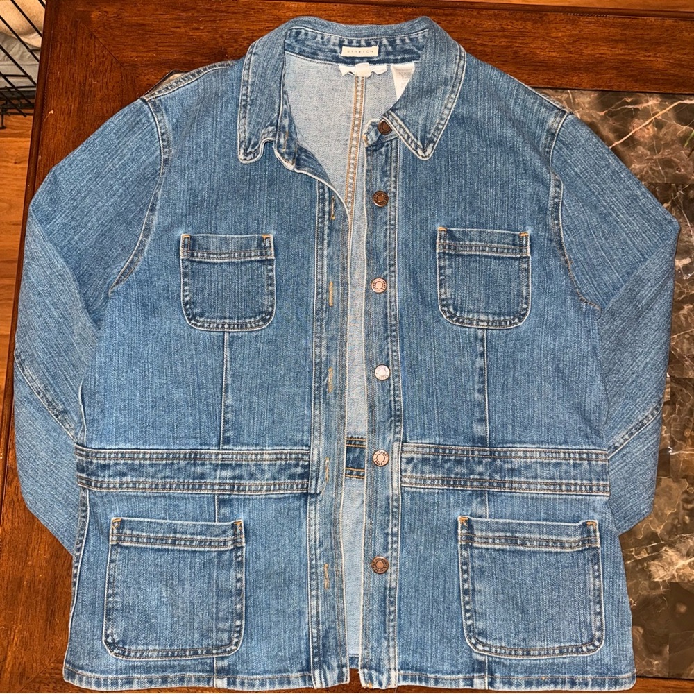 Women's Blue Jean Jacket - Picture 4 of 6